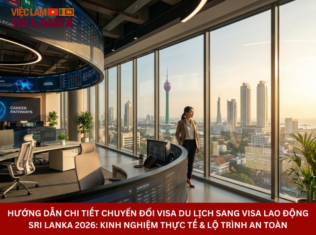Hướng Dẫn Chi Tiết Chuyển Đổi Visa Du Lịch Sang Visa Lao Động Sri Lanka 2026 Kinh Nghiệm Thực Tế & Lộ Trình An Toàn