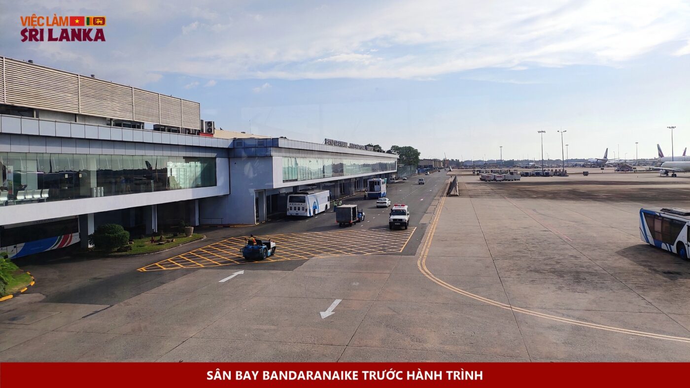 Khu nhà ga và sân đỗ máy bay tại sân bay quốc tế Bandaranaike ở Sri Lanka