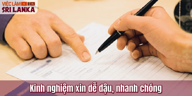 Kinh nghiệm xin dễ đậu, nhanh chóng