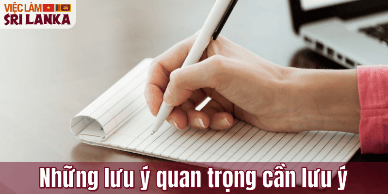 Những lưu ý quan trọng cần lưu ý