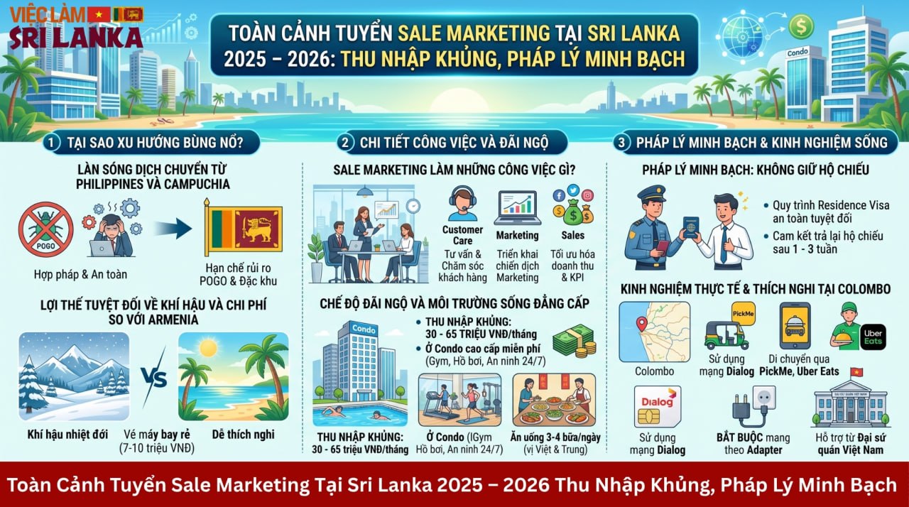 Tuyển sale marketing tại sri lanka
